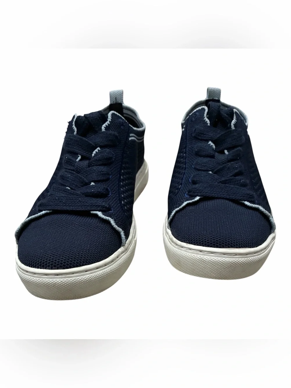 Kate Spade New York Ainslee sneakers in navy blue with signature scalloped trim
